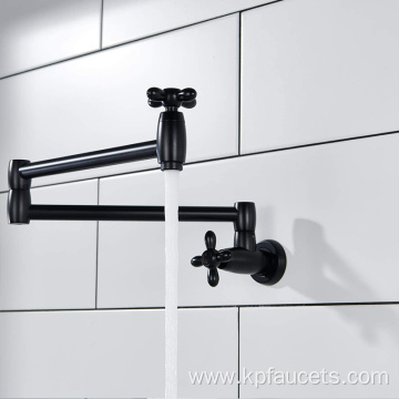 Two Handle Pot Filler Folding Kitchen Faucet